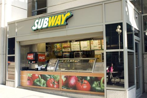 Small Subway restaurant. Subway is one of the fastest growing fast food chains. , #AFF, #fastest, #growing, #fast, #Small, #Subway #ad Restaurant Editorial, Subway Restaurant, Outdoor Restaurant Patio, Lunch Foods, Food Chains, Restaurant Patio, Fast Food Chains, Food Stall, Outdoor Restaurant