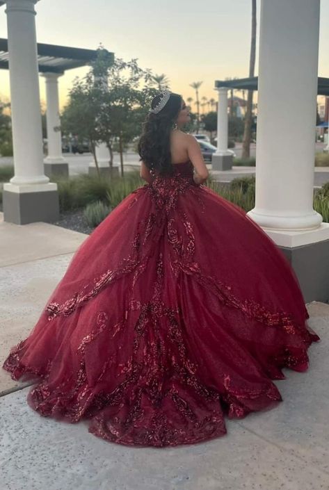 Burgundy Red Quince Dresses, Maroon Quince, Burgundy Quince Dresses, Dark Red Quinceanera Dresses, Burgundy Quince, Quincenera Dress, Dream Quinceanera, Pastel Prom Dress, Quince Planning