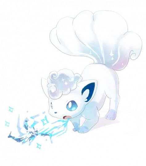 View full-size (621x706 104 kB.) Vulpix Pokemon, The Story, Pokemon, Water, Blue, White, Kawaii, Pokémon