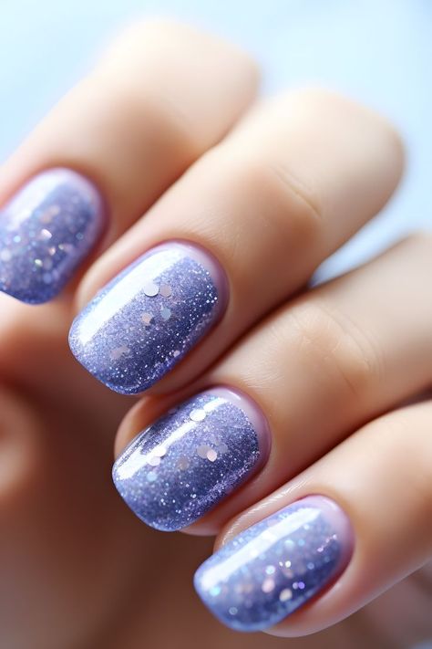 periwinkle nails, glitter manicure, nail art ideas, trendy nail designs, periwinkle nail inspiration, nail trends 2023, nail colors, beauty looks, nail fashion, nail goals, nail inspo, nail vibes, nail aesthetics, periwinkle aesthetics, nail ideas, periwinkle shade, glittery nails, periwinkle love, stylish nails, nail shades, sparkling nails, nail creativity, periwinkle obsession, nail glam, nail magic Nail Designs Periwinkle, Nails Periwinkle, 2023 Nail Colors, Periwinkle Nails, Sparkling Nails, Nail Aesthetics, Nail Vibes, Nail Shades, Nail Glam