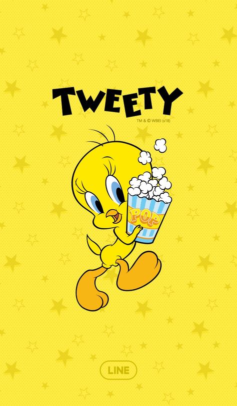 Tweety Bird Drawing, Yellow Cartoon Characters, Tweety Bird Quotes, Line Theme, Minnie Mouse Drawing, Looney Tunes Wallpaper, Iphone Wallpaper Music, Yellow Cartoon, Baby Month Stickers