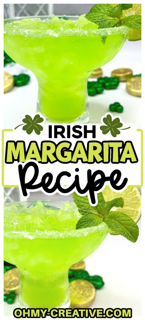 Grab your cocktail shaker and mix up an Irish Margarita! This is one of the most festive St. Patrick’s Day Ideas that you’ll use in your upcoming party. St Patty Drinks, Popular Mixed Drinks, Tequila Mixed Drinks, Irish Cocktails, Corn Dog Muffins, Fun Drinks Alcohol, Green Drink, Jameson Irish Whiskey, Best Tequila