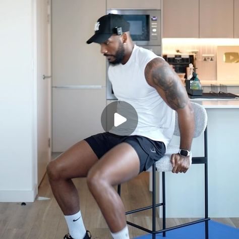 Mrlondon | Ms on Instagram: "Low Impact Chair Routine 🔥 (Quick & Simple) If you’re a bigger person or you have bad knees I want you to SAVE 💾 & try this routine at home or the gym! 40 Sec ON ✅ 20-30 Sec OFF ✅ 4-5 Rounds ✅ NO EQUIPMENT NEEDED ✅ Comment “Me” 💌 & I’ll send you the FREE full chair workout!😮‍💨💦 #chairworkout #obeseworkout #plussize" Knee Workout At Home, Obese Workout, Chair Workout, Bad Knee Workout, Bad Knees, Bigger Person, Chair Exercises, Knee Exercises, Fat Burning Workout