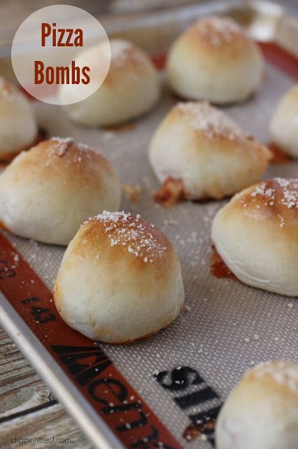 Pizza Rolls With Rhodes Rolls, Frozen Dough Ball Recipes, Rhodes Dinner Roll Pizza, Rhodes Pizza Rolls, Rhodes Rolls Pizza, Appetizer Potluck, Pins Colada, Rhodes Recipes, Pizza Balls