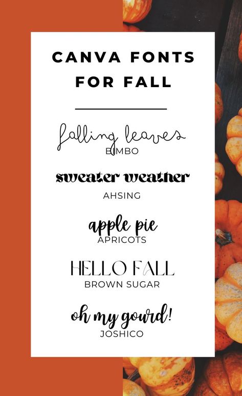 Canva Free Fonts, Thanksgiving Fonts, Font Ideas Alphabet, Halloween Fonts Alphabet, Fonts In Canva, Best Canva Fonts, Fall Fonts, Fonts Cursive, Free Commercial Fonts