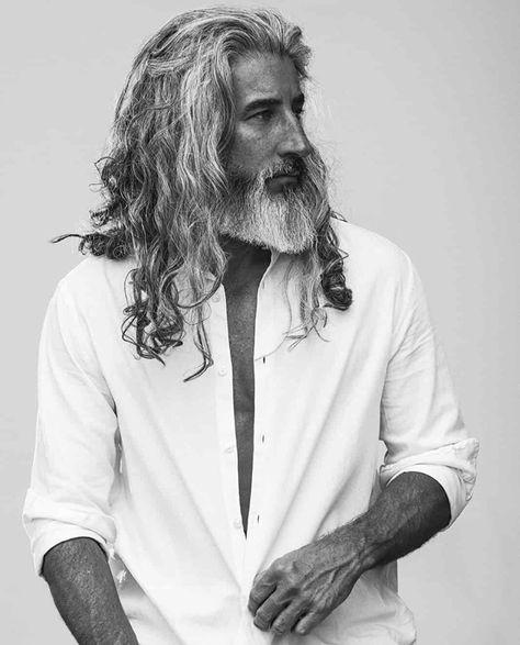 Older Mens Long Hairstyles, Jack Foley, Black Supermodels, Tyson Beckford, Hair Design, Beard Styles, Perfect Man, Men Looks, Male Beauty