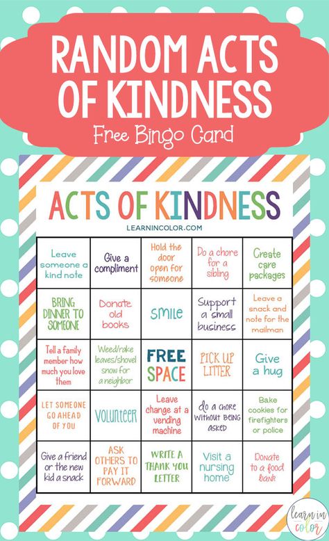 Kindness For Kids, Free Bingo Cards, Teaching Kindness, Kindness Projects, Kindness Challenge, Kindness Activities, World Kindness Day, Primary Activities, Bingo Card