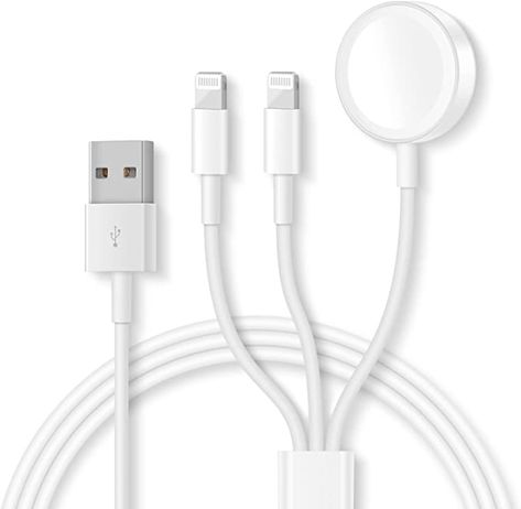 This is my go-to charger that I keep on my nightstand to charge my Iphone, Apple watch, and my Airpods all at one time! Mornings are quick knowing everything is ready to go and all in one place. Easy to grab and take with me with needed (unlike most bulky wireless chargers). #paidlink #ad #amazon Magnetic Charger Cable, Apple Watch Charger, Apple Watch Series 8, Apple Watch Iphone, Magnetic Charging Cable, Charger Holder, Magnetic Charger, Watch Charger, Charging Cord