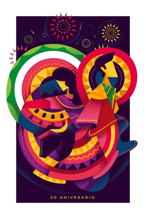 Posters ilustrados 01 :: Behance Behance Project Layout Design, Festive Poster Design, Family Festival Poster, Cultural Fest Logo, Festival Illustration Poster, Event Poster Layout, Illustration Culture, Art Festival Poster, Festive Poster