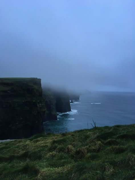 Fog along the Cliffs of Moher Ireland Bog Aesthetic, Miss Your Best Friend, Cliffs Of Moher Ireland, Ireland Aesthetic, Ocean Waves Photography, Waves Photography, Adventure Landscape, Deep Sea Creatures, Inheritance Games