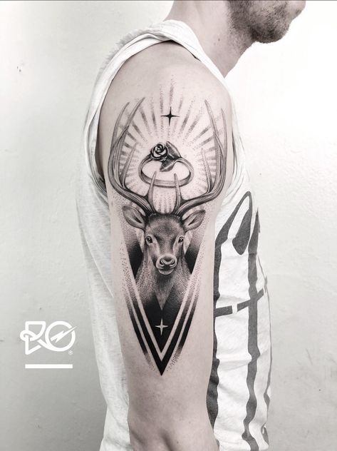 By RO. Robert Pavez • 🖤🦌🖤 • Done in studio ZOI TATTOO • 🇸🇪 2019 #engraving #dotwork #etching #dot #linework #geometric #ro #blackwork #blackworktattoo #blackandgrey #black #tattoo #fineline | By R O* B E R T P A V E Z | Done at Zoi Tattoo | Apr 22nd 2019 | 957731 Tattoo Stockholm, Explore Tattoo, Black Tattoo, Book Tattoo, Blackwork Tattoo, Future Tattoos, Tattoo Photos, Artist Studio, Blackwork