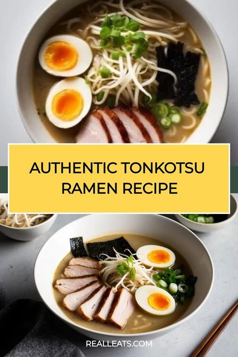 Master the art of Japanese Tonkotsu Ramen with our easy recipe featuring a creamy pork broth and fresh toppings. Tonkotsu Ramen Recipe, Best Ramen Recipe, Tonkotsu Broth, Ramen Toppings, Ramen Recipes Easy, Ramen Broth, Pork Broth, Tonkotsu Ramen, Ramen Recipe