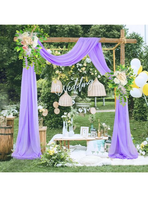 Features: [Decorative Drapery Fabric]Wedding drapes for arch can help create a great eye-catching detail in wedding decorations. These sheer draping fabric panels is an excellent photography backdrop and perfect decoration for your romantic wedding. Package includes 1 panel wedding arch draping fabric, each panel is 28" wide 216" long / 70x 550cm (W*L). The wedding arch and flowers in the picture are not included. [Premium Chiffon Fabric]The wedding arch drapes are crafted from high quality chiffon fabric, silky soft, lightweight and wrinkle-free. Each panel is woven with neat stitching out of exquisite workmanship. They are cream and elegant color, quite easy to create beautiful look. Washable and reusable, wrinkle-free and durable for long use. [Decorations for Ceremony]Draping fabric is Ceremony Draping, Wedding Drapes, Pastel Wedding Decorations, Wedding Arch Draping, Arch Draping, Cobalt Wedding, Fairy Baby Showers, Fairy Baby, Draping Fabric