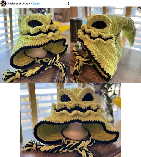 Nightmare before Christmas, Oogie Boogie hood/hat, cosplay, costume, crochet hat/hood, Halloween Halloween Crochet Nightmare Before Christmas, Crochet Oogie Boogie Costume Pattern, Oogie Boogie Hat Crochet Pattern Free, Oogie Boogie Crochet Hat, Oogie Boogie Crochet Pattern, Oogie Boogie Hat, Crochet Sally Nightmare Before Christmas, Crochet Oogie Boogie, Crochet Halloween Outfit