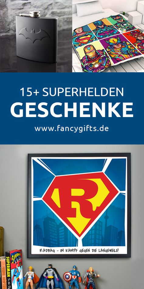 Du möchtest einen glühenden Fan von Superhelden wie Superman, Captain America, Hulk oder Spiderman beschenken?  Dir fehlt aber noch eine zündende Geschenkidee? Dann wirf einen  Blick in unsere Sammlung der besten Superhelden Geschenkideen für Superhelden Fans! Garantiert ist auch für Deinen persönlichen Helden ein tolles Superhelden Geschenk dabei!  #superheld #superman #spiderman #batman #hulk #marvel #geschenk #geschenkidee Superman Spiderman, Hulk Marvel, Fancy Gifts, Arizona Logo, Disney Marvel, Captain America, Smiley, Superman, Deadpool