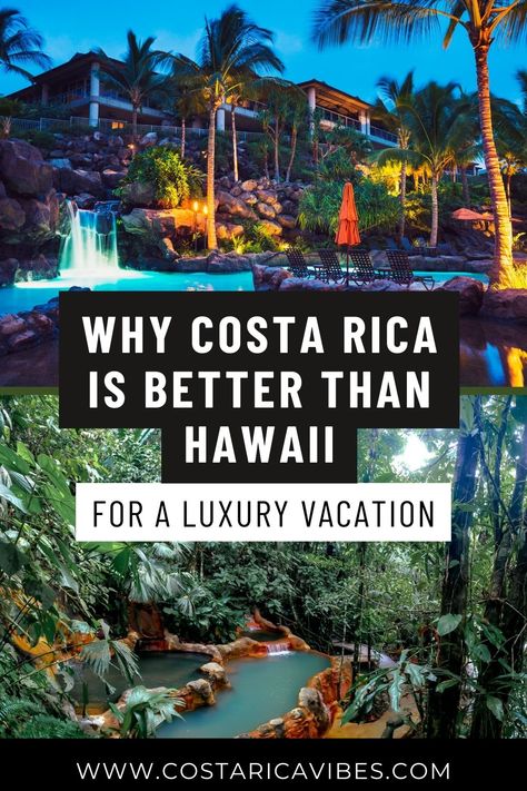 Discover whether Costa Rica or Hawaii is better for your next vacation! Our guide compares cost, weather, activities, and travel logistics between these two tropical paradises. Learn about the best time to visit, explore national parks, enjoy stunning beaches, and find out which destination suits your travel style. Perfect for adventure seekers, beach lovers, and anyone planning a dream getaway, make an informed decision with our detailed comparison. Cost Rica Vacation, Dreams Costa Rica, Costa Rica Spring Break, Costa Rica Things To Do, Tropical Vacation Ideas, Travel To Costa Rica, Travel Costa Rica, Tropical Vacation Destinations, Costa Rico