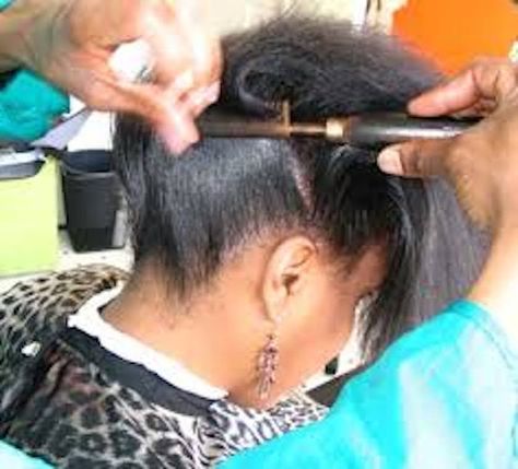 Meantime, the hot comb with the thick black handle would be lying in the blue gas flames on the stove... Hot Comb, Grow Long Hair, Flat Iron Hair Styles, Black Hair Care, African American Hairstyles, Relaxed Hair, Hair Journey, Turbans, Hair Care Tips