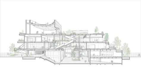 Section perspective Perspective Section Architecture, Section Perspective, Sectional Perspective, Architecture Drawing Plan, One Point Perspective, Point Perspective, Architectural Section, Architecture Studio, Architecture Drawing