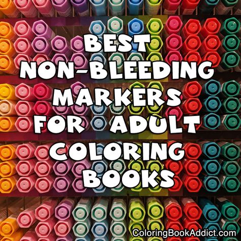 Best Markers For Coloring, Adult Coloring Techniques, Best Markers, Book Supplies, Colouring Sheets For Adults, Food And Snacks, Best Alcohol, Unique Pens, Marker Paper