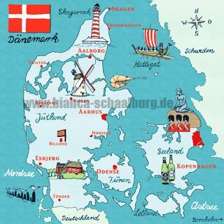 Map Of Denmark, Denmark Map, Danish Culture, Copenhagen Travel, Viborg, Scandinavian Countries, Historical Facts, Illustrated Map, Copenhagen Denmark