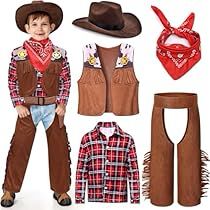 Dress Up For Boys, Cowboy Dress, Cowboy Vest, Red Checked Shirt, Cowboy Theme Party, Halloween Party Dress, Cowboy Costume, Theatre Plays