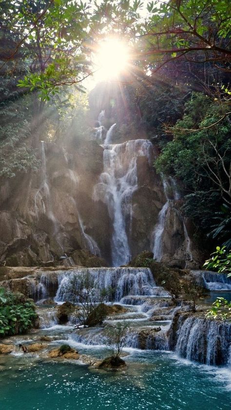 Kuang Si Falls, Vientiane, Vanuatu, Madagascar, Laos, Monument, Fine Art, Water, Photography