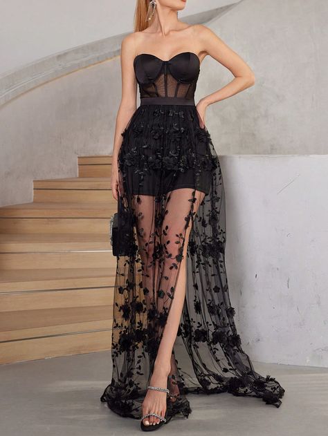 Fake Women, Vip Dress, Short Long Dresses, Blouse Casual Fashion, Gowns Dresses Elegant, Black Bustier, Womens Prom Dresses, Cute Lazy Outfits, Prom Dresses Vintage