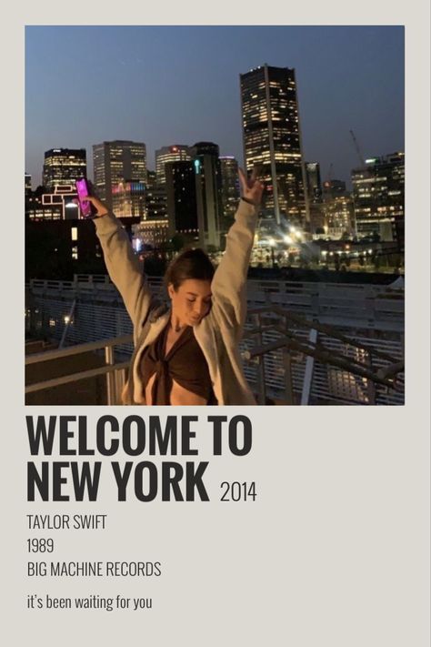 Welcome To New York Taylor Swift Polaroid Poster, Welcome To New York Taylor Swift, 1989 Widgets, Zimmer Aesthetic, Taylor Swift Polaroid Poster, New York Taylor Swift, 1989 Polaroids, Taylor Swift Polaroid, Minimalistic Prints