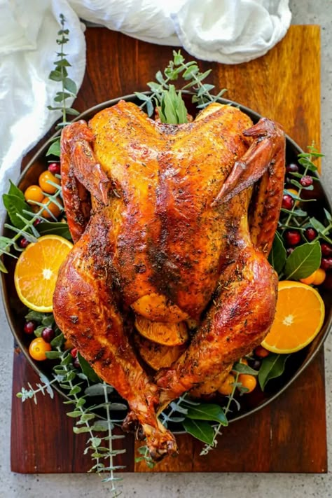 Cheesecloth Herb Butter Turkey Recipe - Bonappeteach Easy Turkey Brine, Sweet Potatoes And Carrots, Southern Soul Food Recipes, Basting A Turkey, Easy Thanksgiving Turkey, Thanksgiving Turkey Recipe, Brine Recipes, Thanksgiving Recipe Ideas, Turkey Brine Recipes