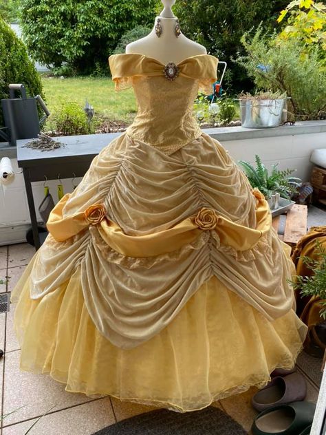 Belle Dress For Women, Bell Prom Dress Disney, Belle Dress Beauty And The Beast, Bell Dress Disney, Beauty And The Beast Dresses, Belle Beauty And The Beast Dress, Belle Ballgown, Belle Inspired Outfits, Belle Ball Gown