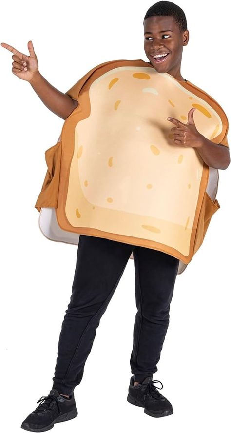 Best Thing Since Sliced Bread - Funny Toast One-Size Food Halloween Costume Bread Costume, Bread Funny, Funny Toasts, Pun Costumes, Food Halloween Costumes, Halloween Costumes For Adults, Punny Halloween Costumes, Halloween Costume Puns, Halloween Puns