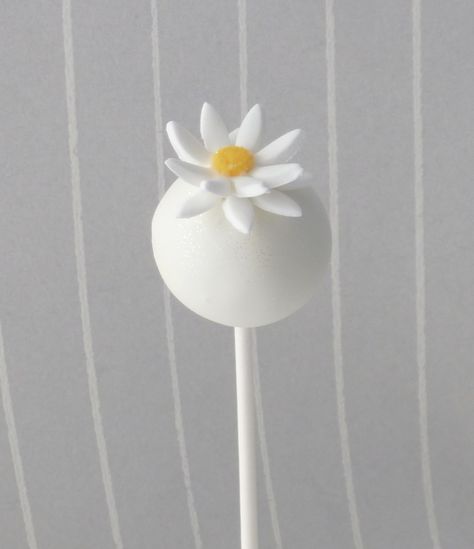 Daisy II cake pop favour Daisy Themed Cakesicles, Cake Pop Daisy, Yellow And White Cake Pops, Bee Day Cake Pops, Cake Pop Rattles, Cake Pop Favors, Order Cake, Just Cakes, Cake Pops