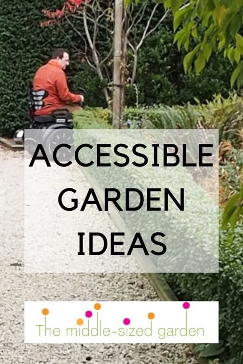 Garden For Disabled People, Disabled Garden Design, Wheelchair Garden Path, Accessible Design Ideas, Wheelchair Garden Design, Wheelchair Friendly Garden, Wheelchair Accessible Backyard, Therapy Garden Design, Wheelchair Accessible Garden Paths