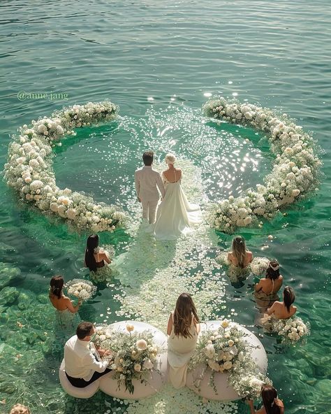 Does it get much better than this, think you have seen all the inspiration there is to see? Think again! #ocean #weddinginspo #wedding credit: @anne.jang Outdoor Indoor Wedding, Best Destination Wedding Locations, Oceanfront Wedding, Dream Wedding Reception, Ocean Wedding, Water Wedding, Stylish Wedding Dresses, Beach Wedding Photos, Destination Wedding Locations