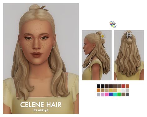 Oakiyo Sims 4, Sims 4 Claw Clip Hair, Sims 4 Cc Hair, Sims Stories, Claw Clip Hair, Cc Hair, The Sims 4 Packs, Sims 4 Expansions, Sims Four