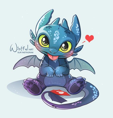 Wistful (@wistful.art) • Photos et vidéos Instagram Toothless Painting, Wistful Art, Baby Toothless, Toothless Drawing, Cute Toothless, Toothless And Stitch, Ur Dragon, Baby Disney Characters, Dragon Httyd