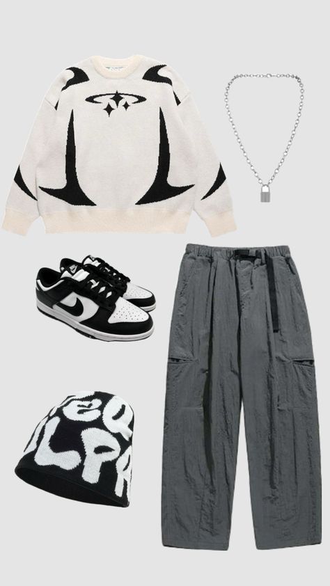 Black and White Acubi #acubi #male #black #white Male Clothes, Male Fashion, Black White, Black And White, White, Clothes, Black