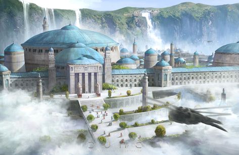 ArtStation - Dune-3 Dune Caladan Palace, Imperial Palace Fantasy Art, Fantasy Palace Concept Art, Castle Caladan, Sci Fi Palace, Caladan Dune, Fantasy Palace Art, Fictional Buildings, Shaddam Iv