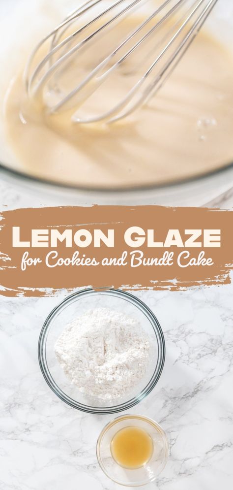 Lemon Glaze for Cookies and Bundt Cake Lemon Cake Glaze Recipe, Lemon Glaze For Bundt Cake, Lemon Glaze Icing Easy, Easy Lemon Glaze For Pound Cake, Lemon Cake Glaze, Lemon Glaze For Cake, Lemon Glaze For Pound Cake, Lemon Icing Glaze, Glaze For Cookies