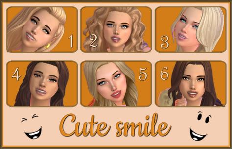 Cute smile - KSsDesign Sims 4 Smile Pose, Sims 4 Smiling Poses, Sims 4 Poses, Cute Smile, Sims 4 Cas, Cc Finds, Maxis Match, Sims 4