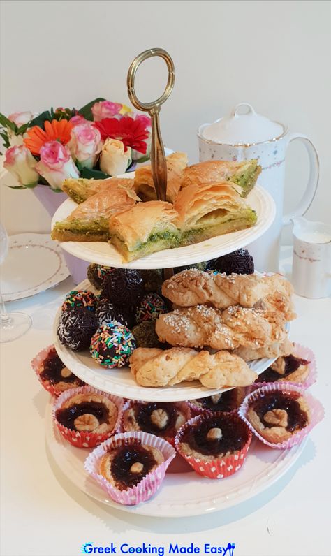 Are you inviting friends for high tea and would like to offer them something different than the usual? Then why not try these amazing recipes and give your High Tea a Greek flair with exquisite tastes from my culture! . #hightea #tea #τσάι #απογευματινό #Eatgreek #Foodfeed #homemadefood #greece #greek #greekrecipes #instafood #delicious #homecooking #lovefood #greekcookingmadeeasy #yummy #love #instagreece #igersgreece #foodlover #hellas #ελλάδα #mediterranean #greekfood #lovetocook #foodshare Mediterranean Tea Party, Greek Drinks, Eat Greek, My Culture, Greek Cooking, Amazing Recipes, Greek Recipes, Savoury Dishes, Tiered Cake Stand