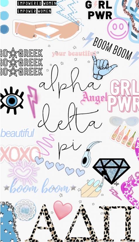 Alpha Delta Pi Graphics, Alpha Delta Pi Canvas, Adpi Graphics, Sorority Canvases, Recruitment Graphics, Sorority Socials, Little Gifts Sorority, Alpha Delta Pi Sorority, Epoxy Pens