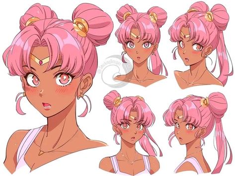 Sailor Moon Hairstyles, Anime Space Buns, Bun Hairstyle Drawing, Sailor Moon Hairstyle, Sailor Moon Hair, Sailor Moon Tattoo, Moon Hair, Manga Drawing Tutorials, Drawing Tutorials