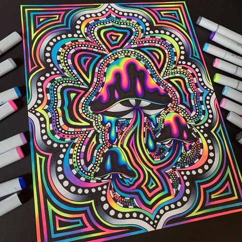 Trippy Drawing Ideas, Trippy Pictures, Trippy Drawings, Art Hippie, Drawing Ideas Easy, Psychadelic Art, Trippy Painting, Japanese Tattoos, Psy Art