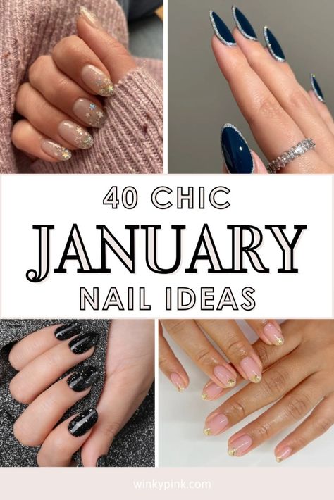 40 Chic January Nails to Start The Year Off In Style - Mid January Nails, Classy January Nails, January Nail Art Ideas, Jan 2025 Nails, Abstract Winter Nails, Almond Nails Designs January, 30th Birthday Nail Ideas, Fun January Nails, Jan Nails 2024