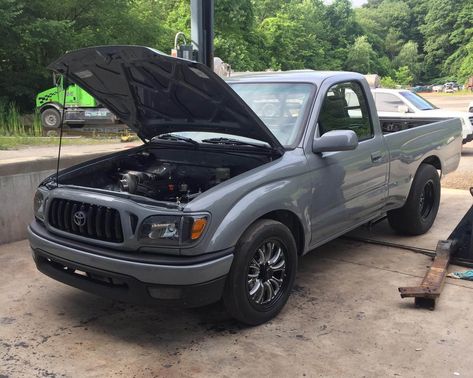 Toyota Tacoma with a Turbo K24 Inline-Four Goes 8.121 Uniontown Pennsylvania, Tacoma X Runner, 2003 Toyota Tacoma, Toyota Truck, Pre Runner, Toyota Pickup, Camping Tents, Jordan Shoes Retro, Engine Swap