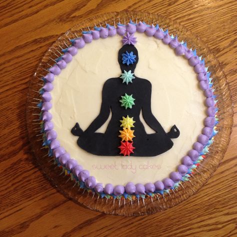 Chakras...spiritual cake. Spiritual Cakes Birthday, Spiritual Cake, Homemade Bread Dough, Witch Cake, 40th Cake, Ombre Cake, Cake Designs Images, Sweet Lady, Cakes For Women