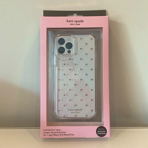 2/$40 💛 Kate Spade New York Pin Dot iPhone 12/ 12 Pro Hard Shell Phone Case Kate Spade Phone Case, Shell Phone Case, Shell Phone, Pink Jewels, Iphone Cases Cute, Pretty Iphone Cases, Pretty Phone Cases, Items To Buy, Stylish Phone Case