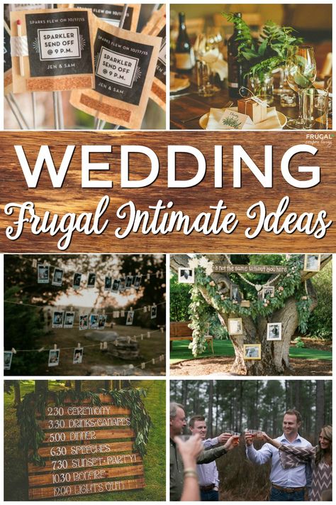 wedding ideas including memory tree, pallet with painted schedule, southern traditions, hanging pictures, sparklers and more. Simple Wedding On A Budget, Wedding On A Budget Ideas, Cheap Wedding Ideas, Casual Wedding Decor, Backyard Ceremony, Decorations On A Budget, At Home Wedding, Wedding Ideas On A Budget, Small Backyard Wedding