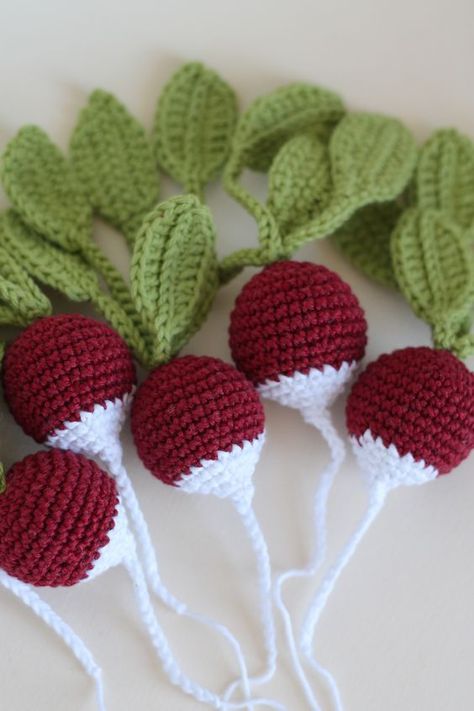 Radishes free amigurumi crochet pattern Fruits Crochet Pattern Free, Crochet Turnip Pattern Free, Radish Crochet Pattern, Crochet Radish Free Pattern, Crochet Fruit Amigurumi, Crochet Fruits Free Pattern, Amigurumi Fruit Free Pattern, Crochet Veggies Free Pattern, Free Crochet Food Patterns